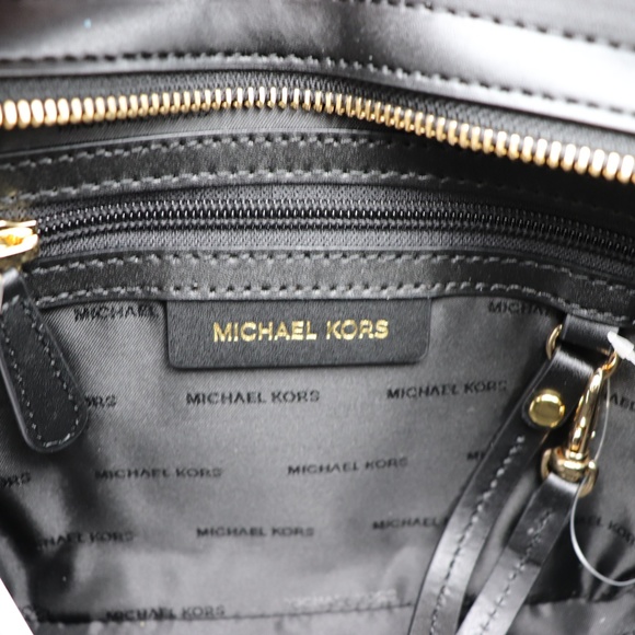 Michael Kors Selma Black Leather Studded Crossbody Bag - Picture 5 of 6